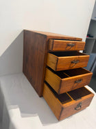 Vintage Wooden Apothecary Chest 4 Drawer Desktop Organiser - Image 5
