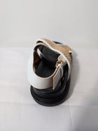 Marni Raffia and Leather Slingback Sandals Beige and White - Image 5