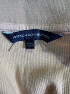 French Connection Sleeveless Polo Top Tan Ribbed Knit XXS - Image 5