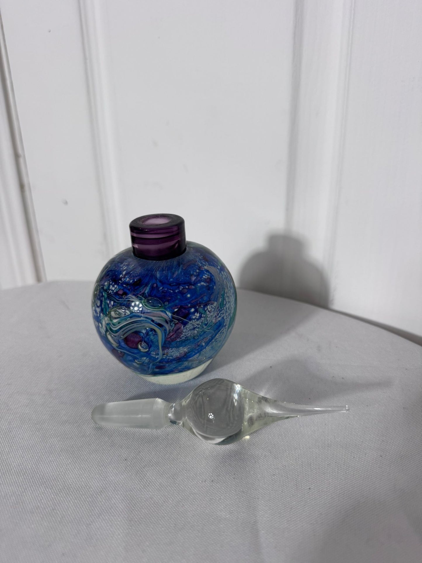 Ogishi Mizuno Studio Glass Perfume Bottle Art Glass Signed Murano Style  - Image 6