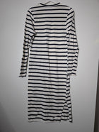 Bassike Women's Long Sleeve Striped Midi Dress Size XS - Image 5