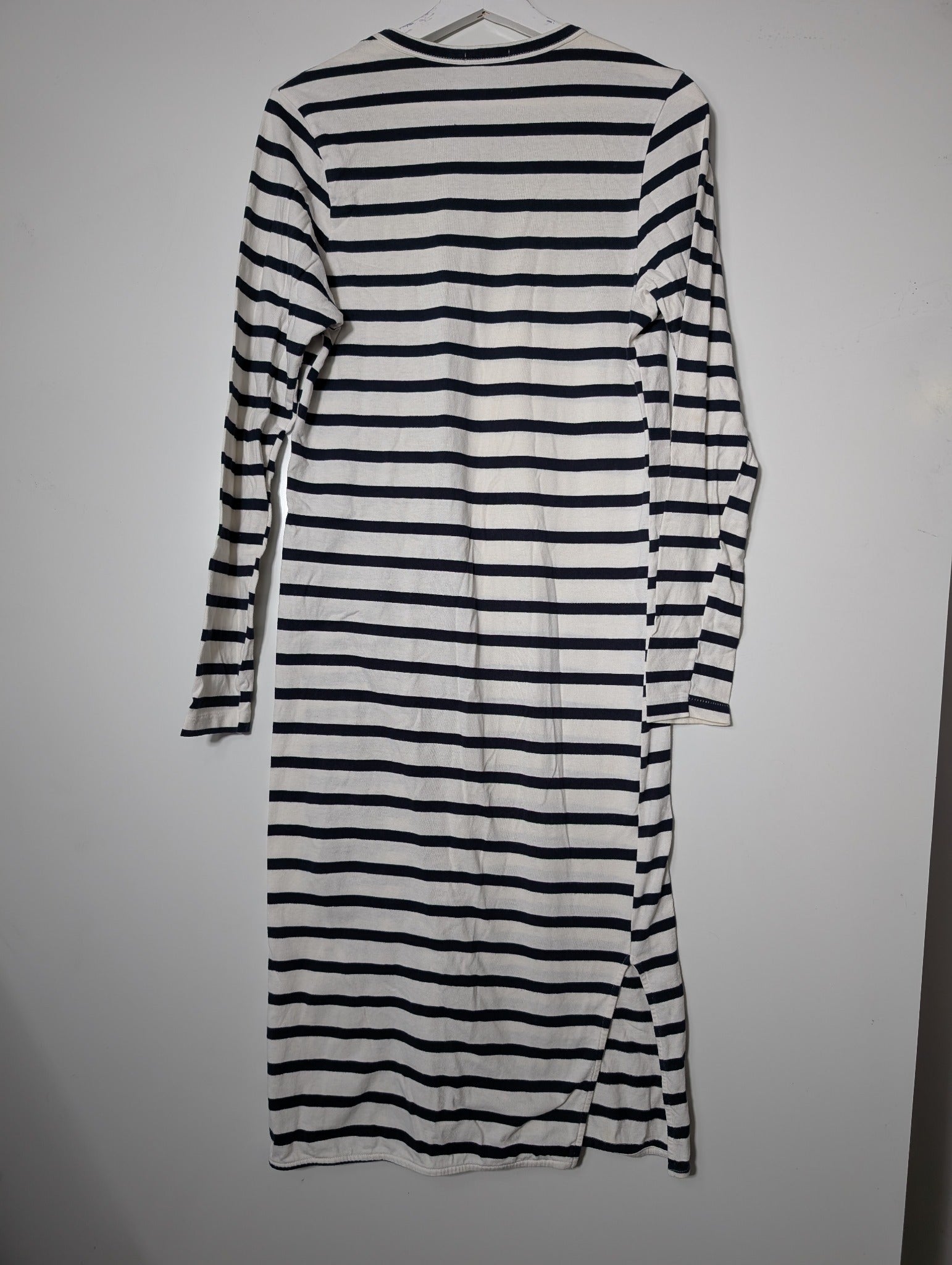Bassike Women's Long Sleeve Striped Midi Dress Size XS - Image 5