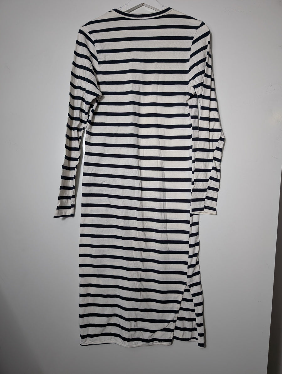 Bassike Women's Long Sleeve Striped Midi Dress Size XS - Image 5