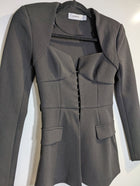 Misha Vincenza Black Dress Structured Corset Style AU 6 - Image 5