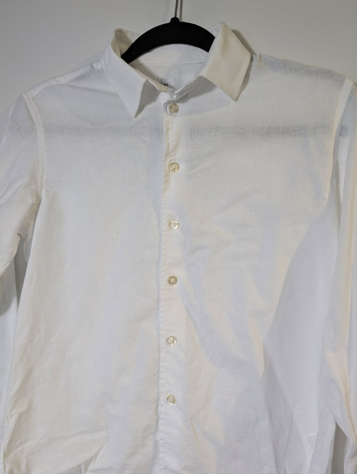 Calvin Klein Kids Long Sleeve Button-Down Shirt White Size 12 - Image 5