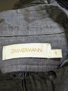 Zimmermann Victorian-Style Pleated Blouse Black Size 1 - Image 2