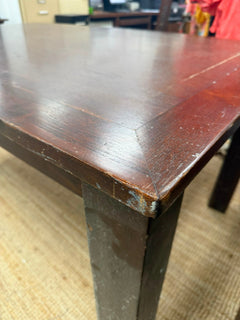Solid Wood Rectangular Dining Table - Dark Timber Finish - Image 5