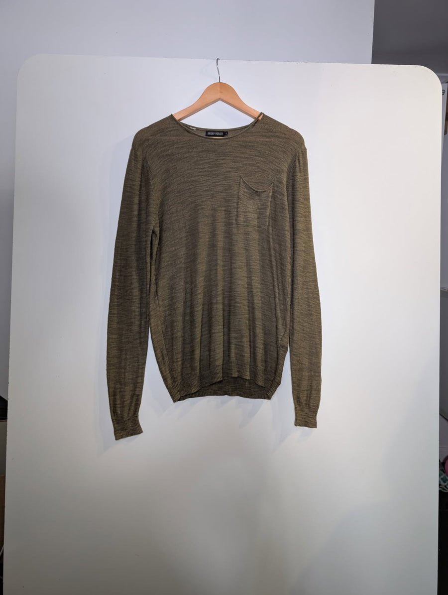 Antony Morato Men's Long Sleeve Crew Neck Pocket Sweater - Olive Green Size S - Image 5