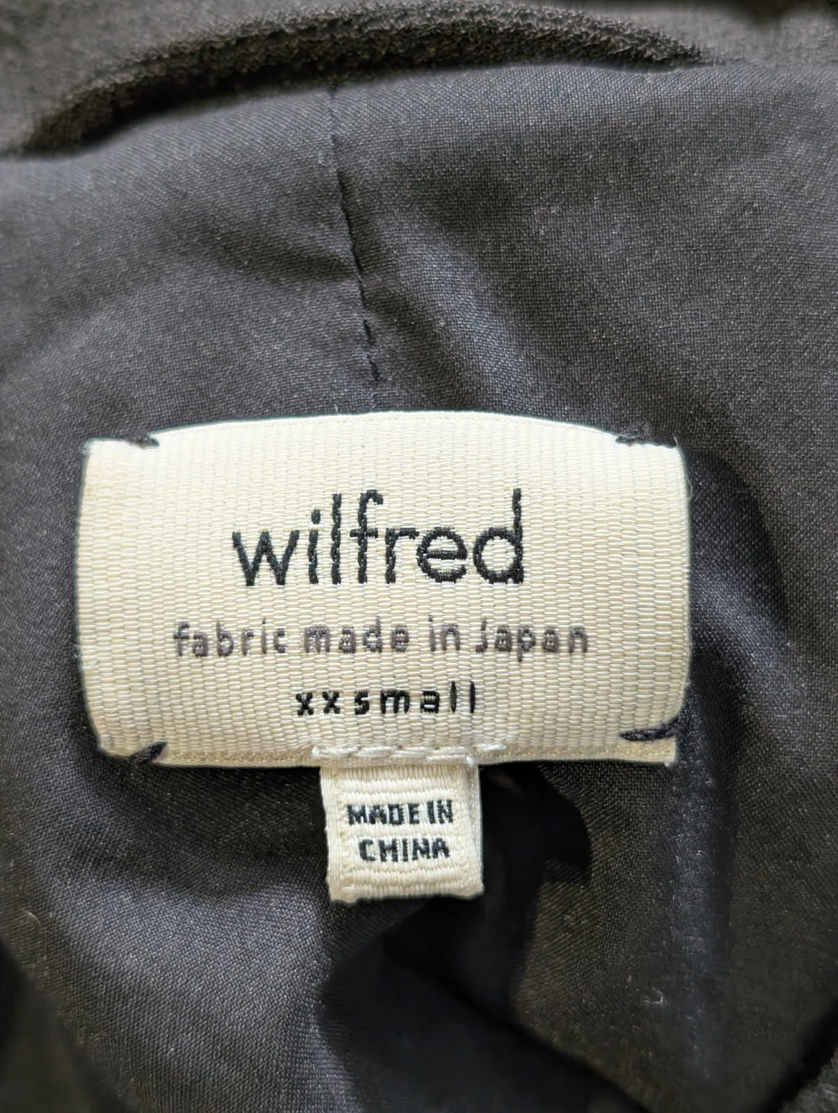 Wilfred Moto Jacket Black Zip Detail Women's XXS - Image 5