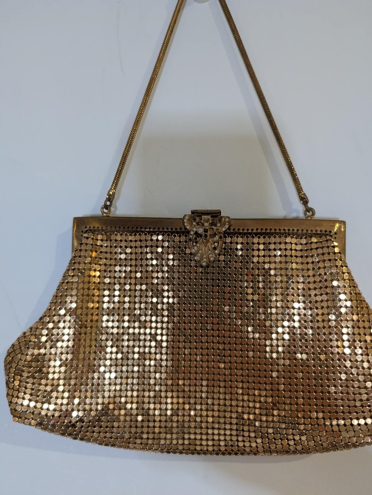 Vintage Oroton Gold Tone Mesh Evening Handbag - Made In West Germany - Image 5
