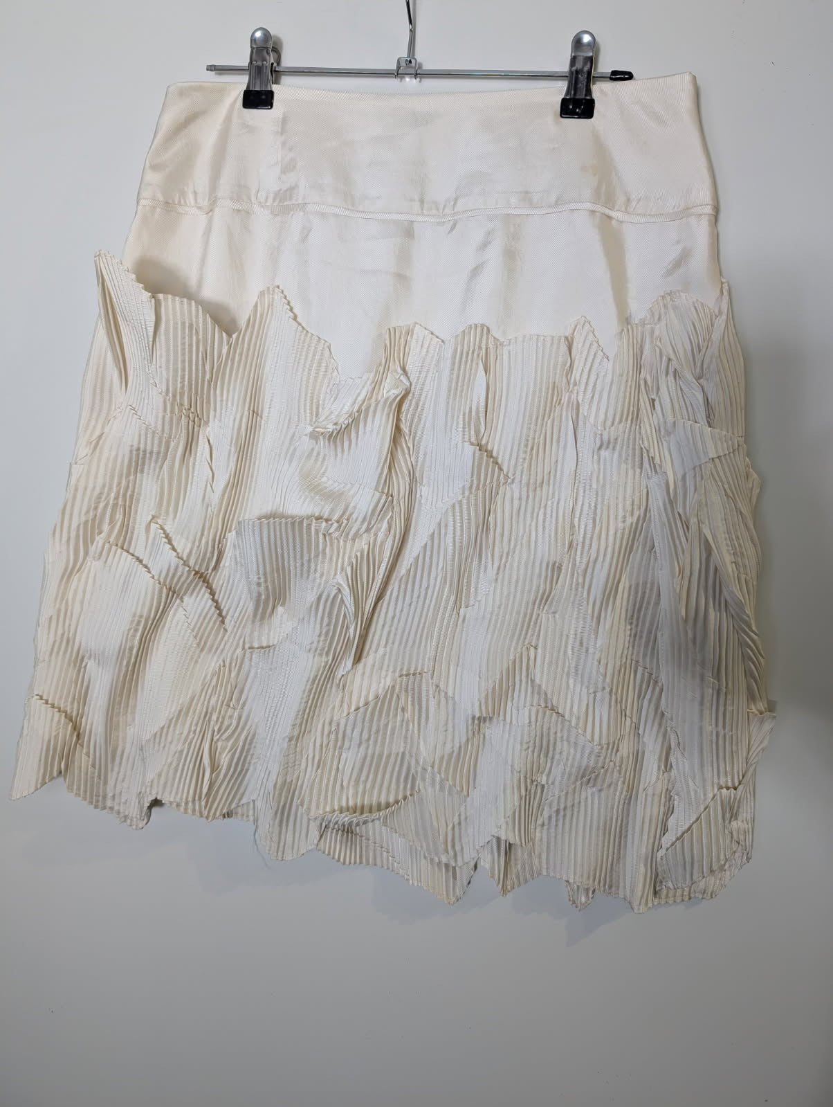 Lisa Ho Cream Pleated Ruffle Skirt - Women's AUS 10 - Image 5