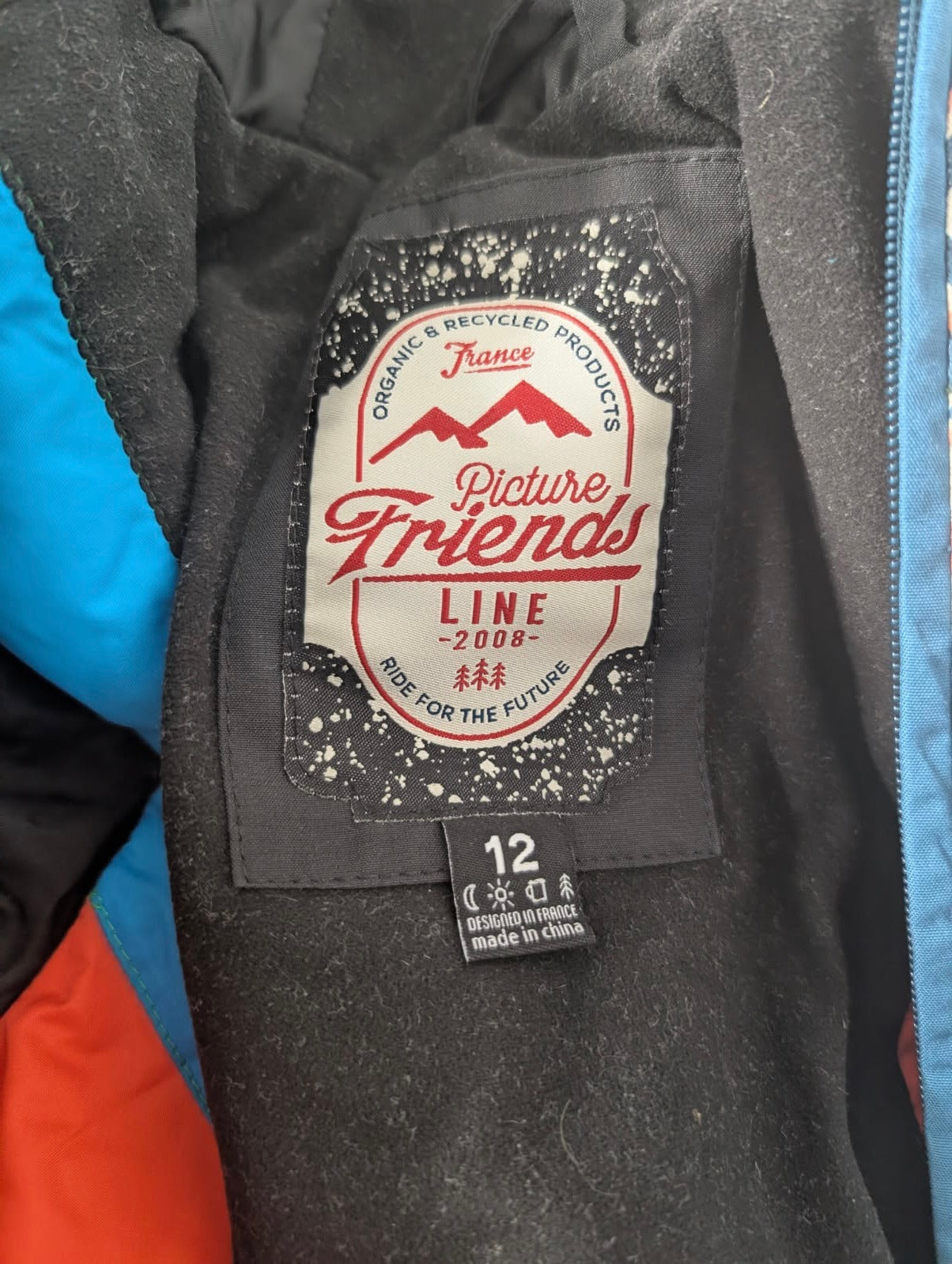 Picture Organic Clothing Ski Jacket - Girls Size 12 Geometric Pattern - Image 5