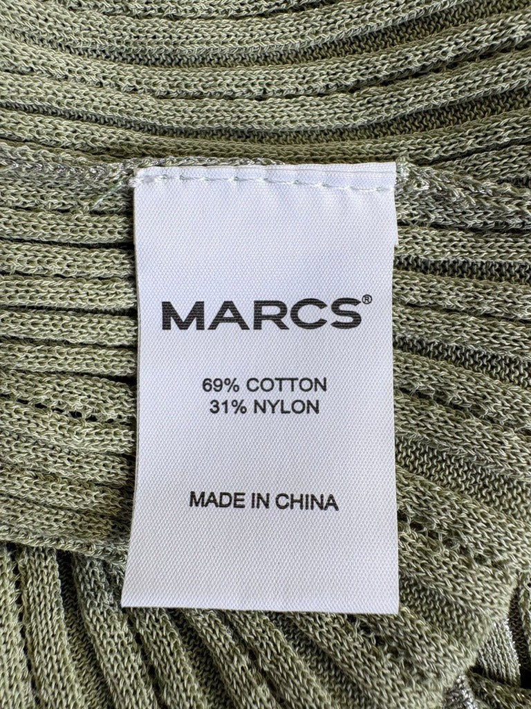 Marcs Imogen Foil Rib Tank Top Olive Green Size M - Image 3