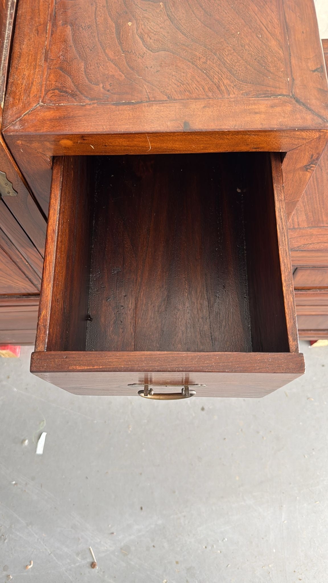 Antique Chinese Tansu Step Chest Cabinet Solid Rosewood Brown - Image 6