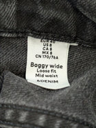 H&M Baggy Wide Loose Fit Jeans - Black Denim - Image 5