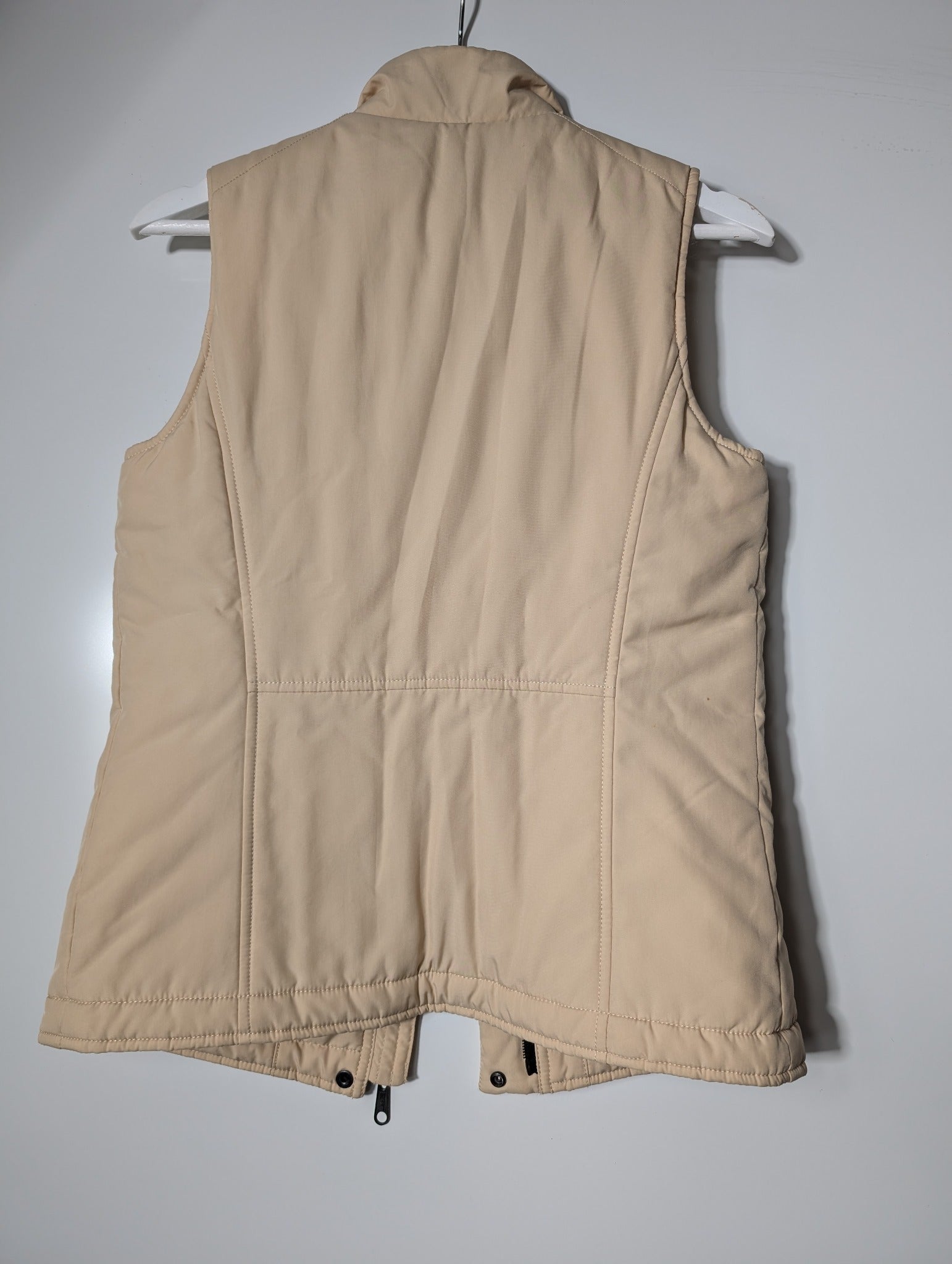 Esprit Padded Quilted Vest Beige Women's XS - Image 5