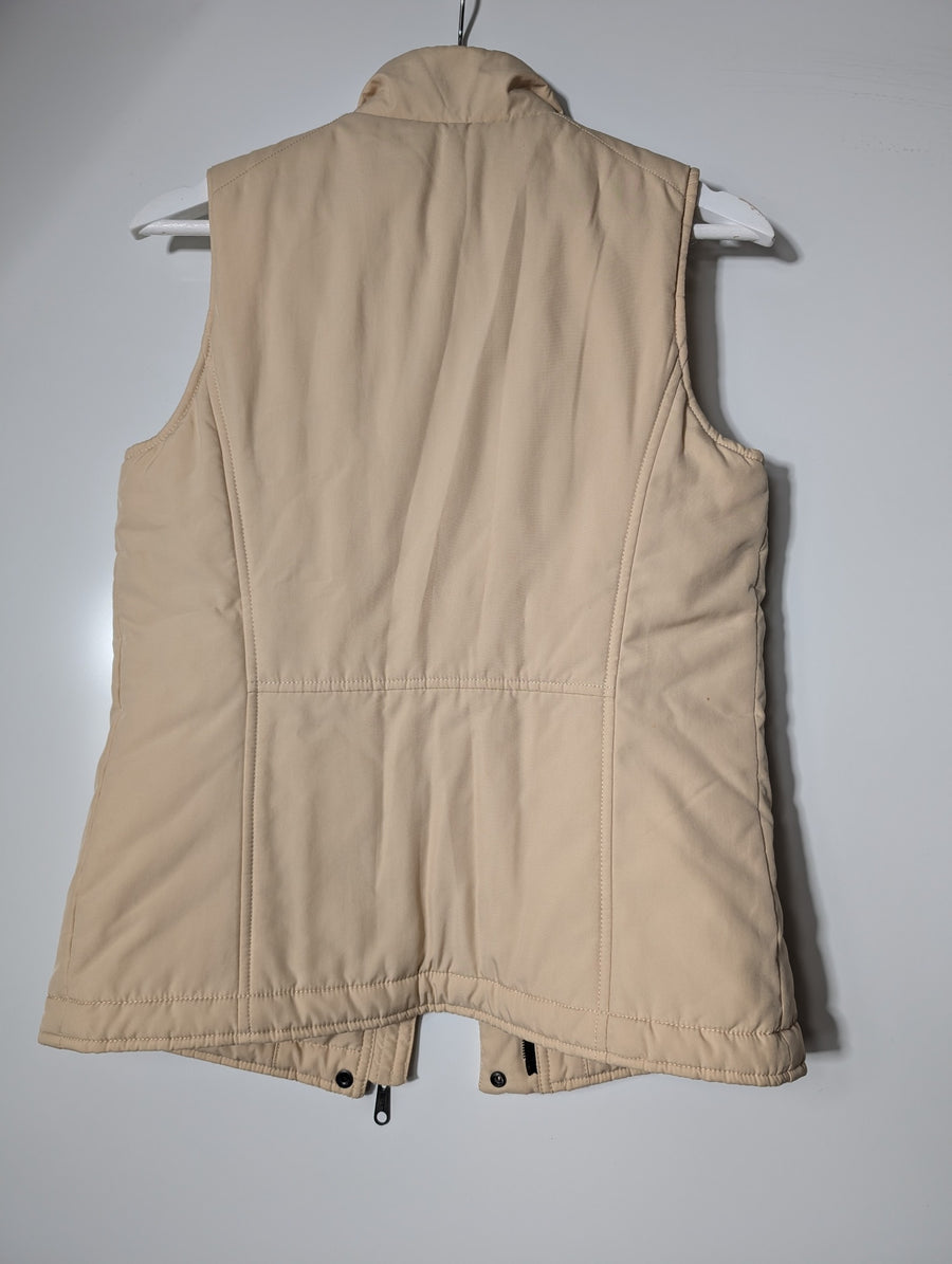 Esprit Padded Quilted Vest Beige Women's XS - Image 5
