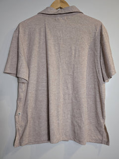 Elka Collective Ribbed Button Down Shirt Beige Size 10 - Image 6