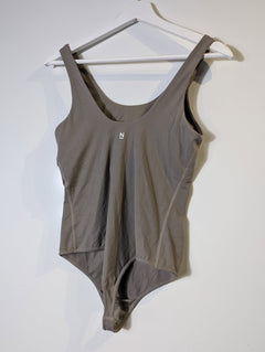 Nimble Activewear Scoop Neck Bodysuit Taupe Size M - Image 3