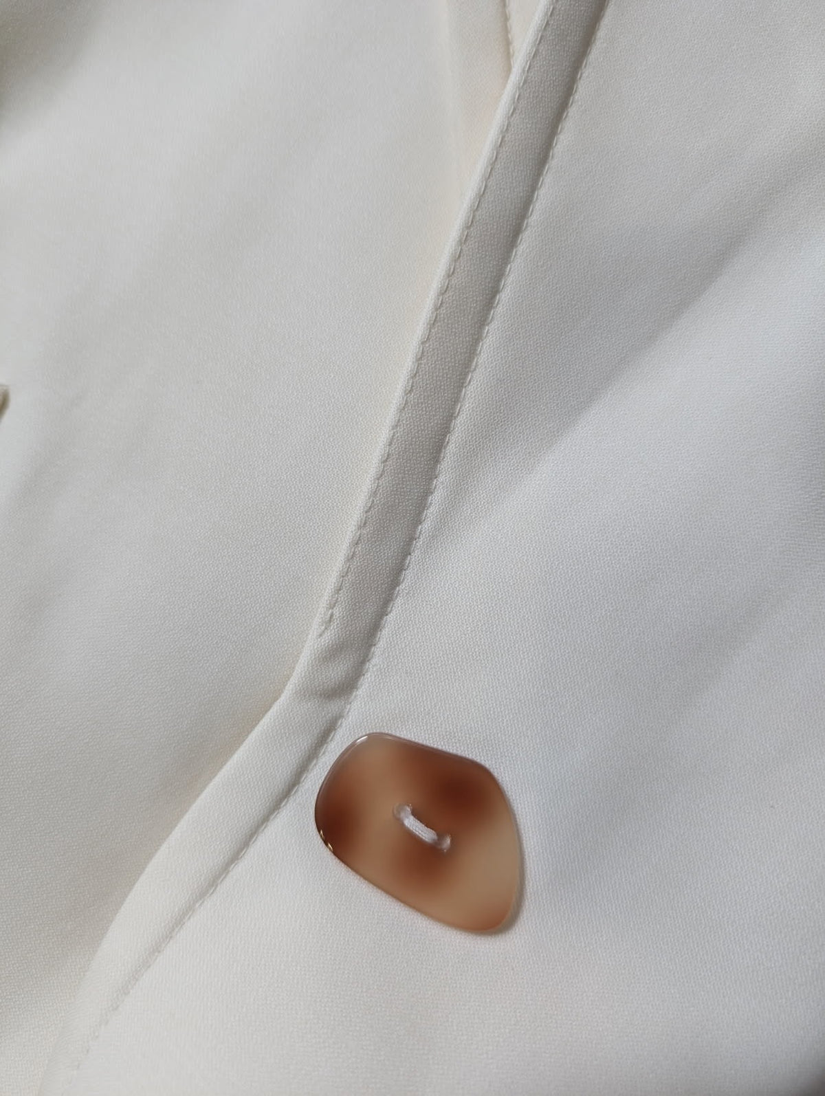 Ginger & Smart Longline Coat Cream With Gold Chain Detail - Image 6
