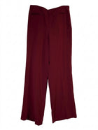 Zara High-Waisted Wide-Leg Trousers Burgundy Women's Size M - Image 1