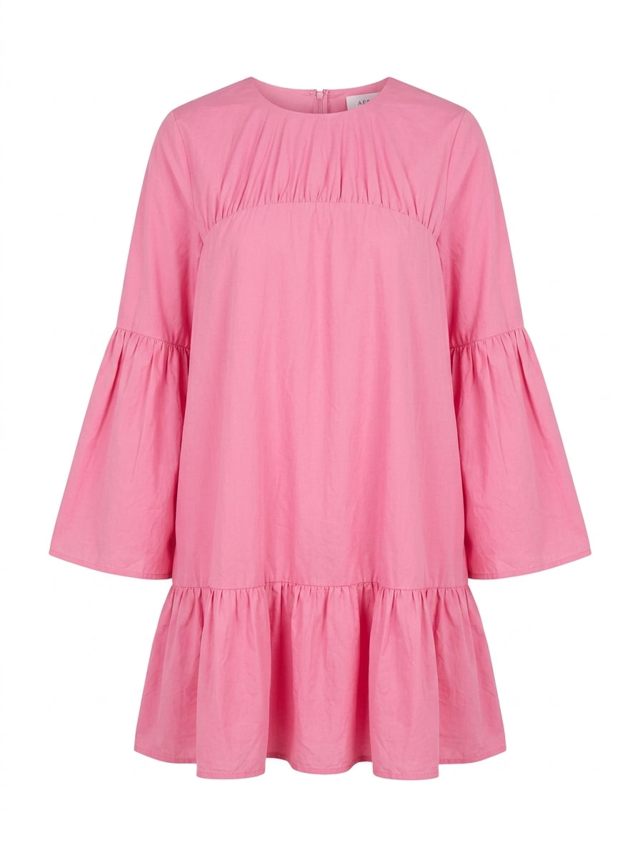 AERE Pink Organic Cotton Poplin Smock Dress - Size 12 - Image 1