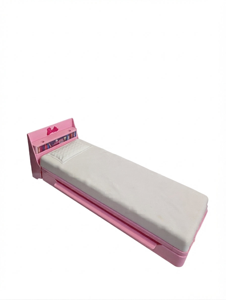Barbie Doll Bed With Pull-Out Trundle Pink and White