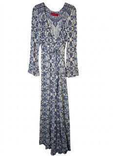 Tigerlily Wrap Maxi Dress Blue Floral Women's AU 8 - Image 1