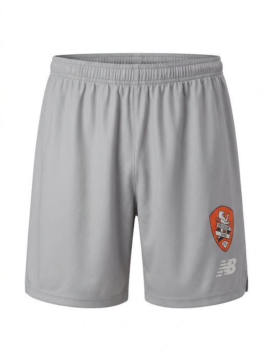 New Balance Brisbane Roar FC 2023/24 Away Shorts - Grey Men's Size M - Image 1