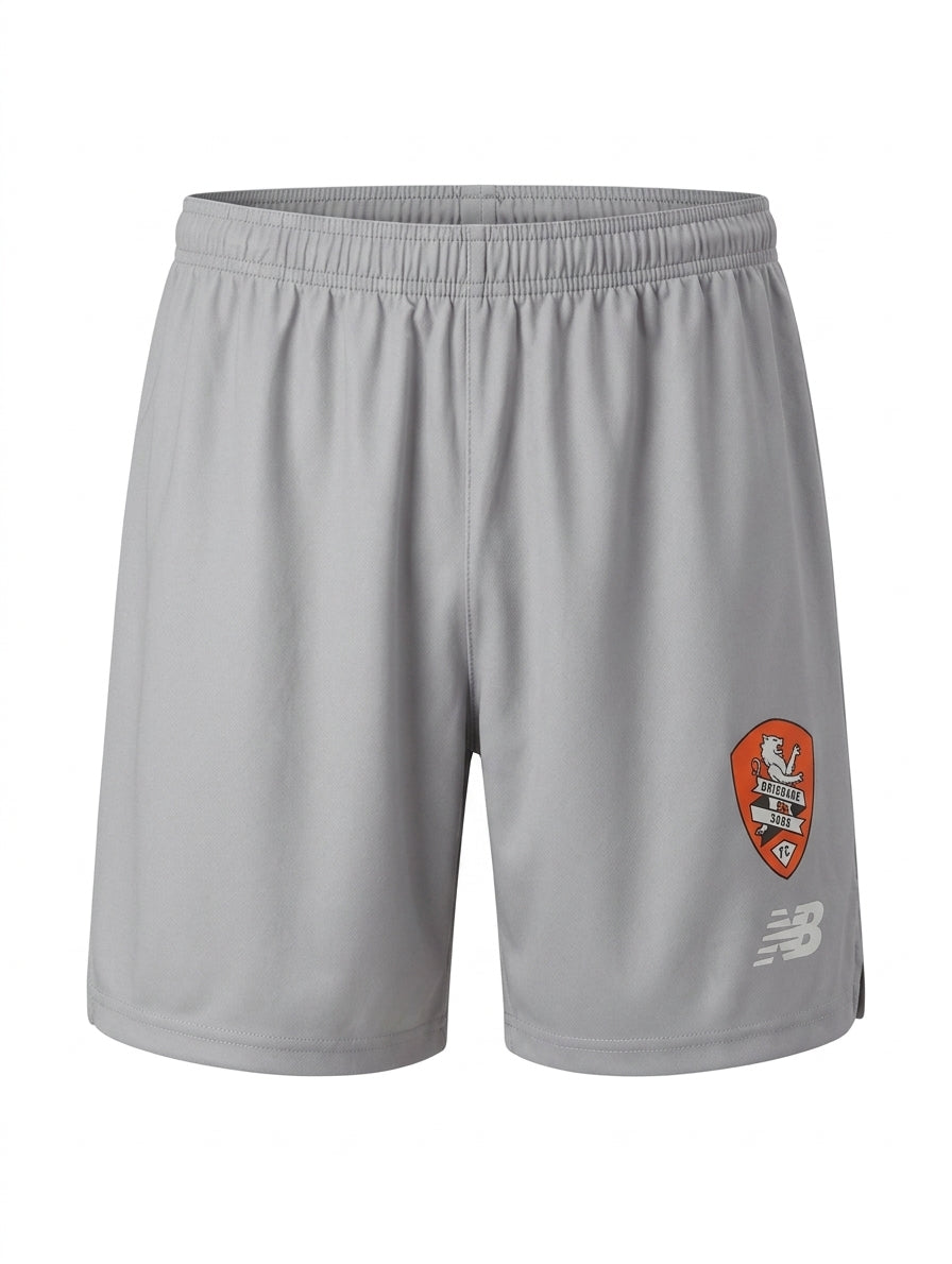 New Balance Brisbane Roar FC 2023/24 Away Shorts - Grey Men's Size M - Image 1
