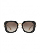 Miu Miu SMU 07O Sunglasses Black Gradient Gold Frame - Image 1