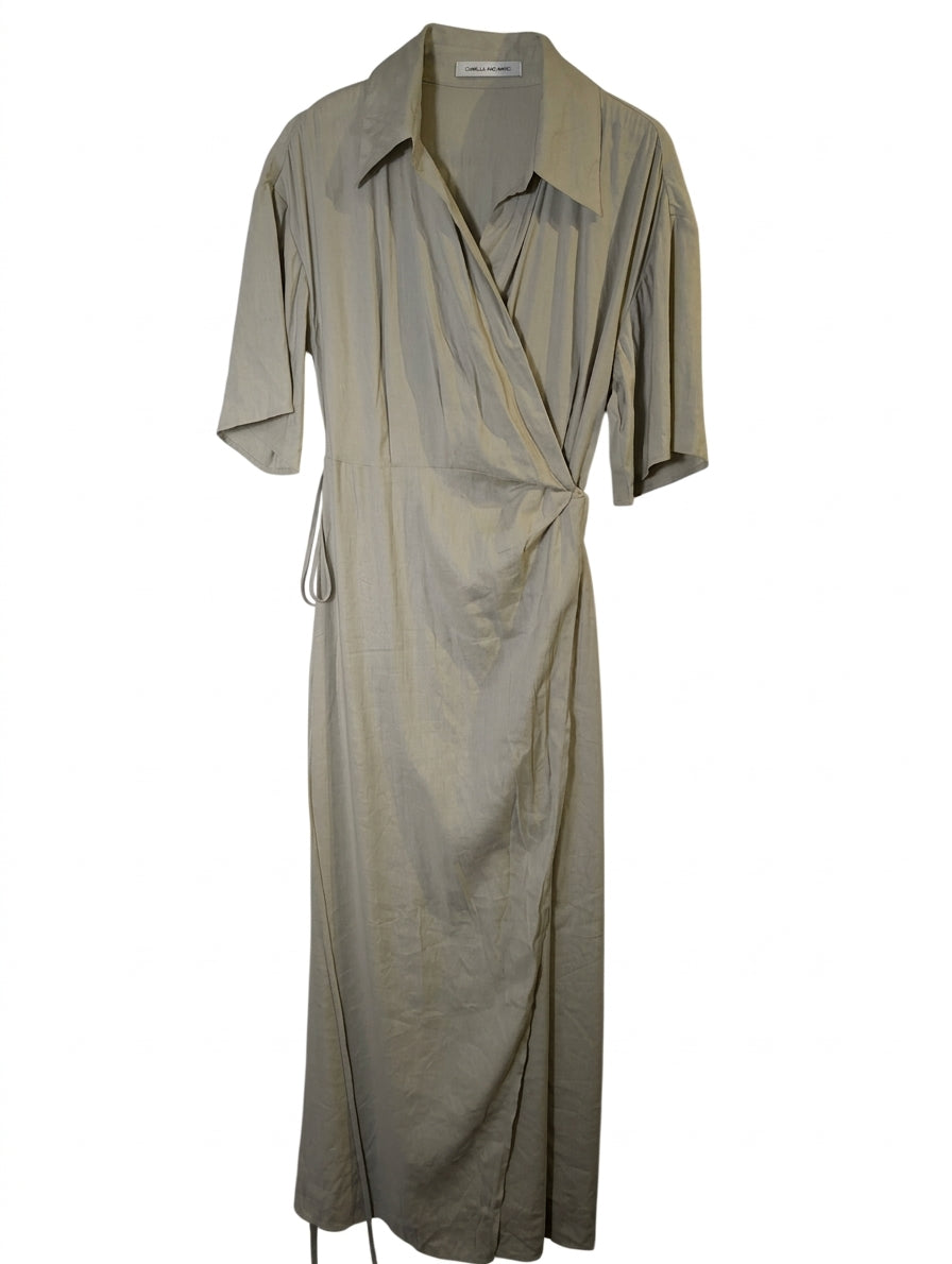 Camilla and Marc Wrap Midi Dress Sage Green - Image 1
