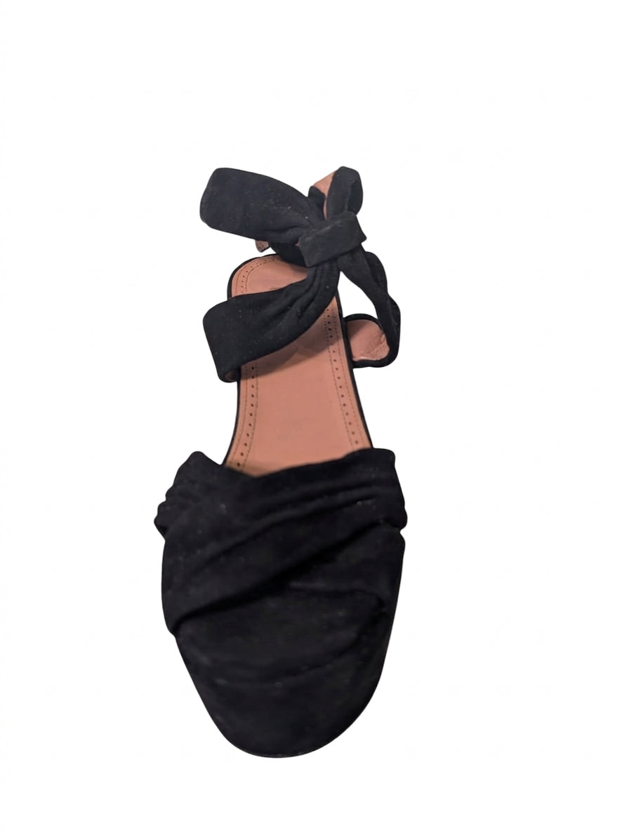 Alaïa Paris Black Suede Platform Wedge Sandals - Size EU 38 - Image 1