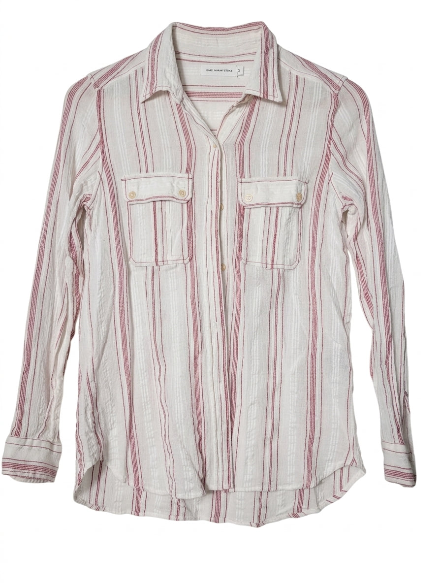 Isabel Marant Etoile Striped Button-Down Shirt - Women's Size 40 - Image 1