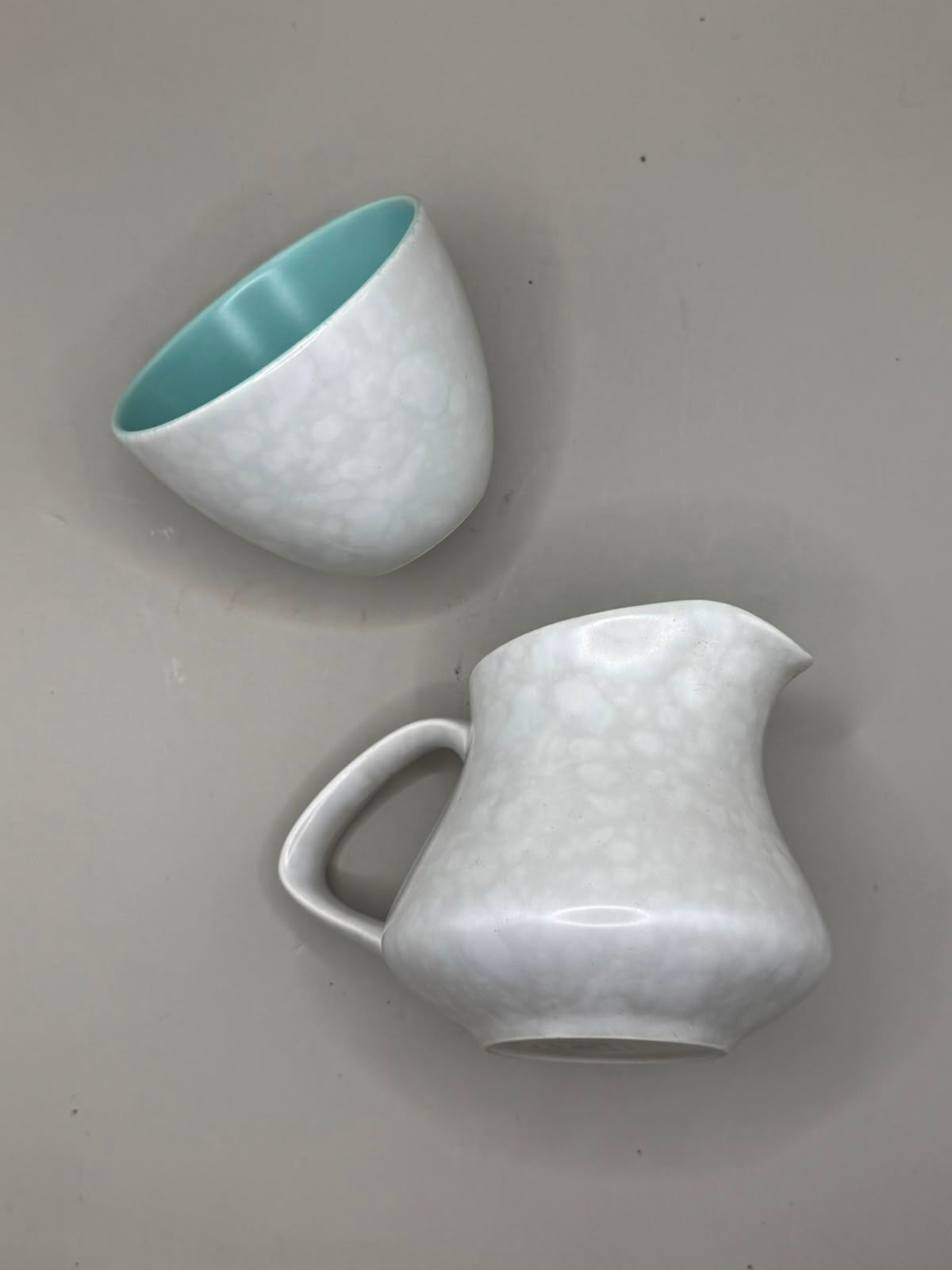 Poole Pottery Tea Set Mid-Century Modern Turquoise & Grey - Image 5
