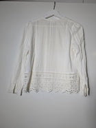Indi & Cold Eyelet Lace Long Sleeve Blouse White XS - Image 5