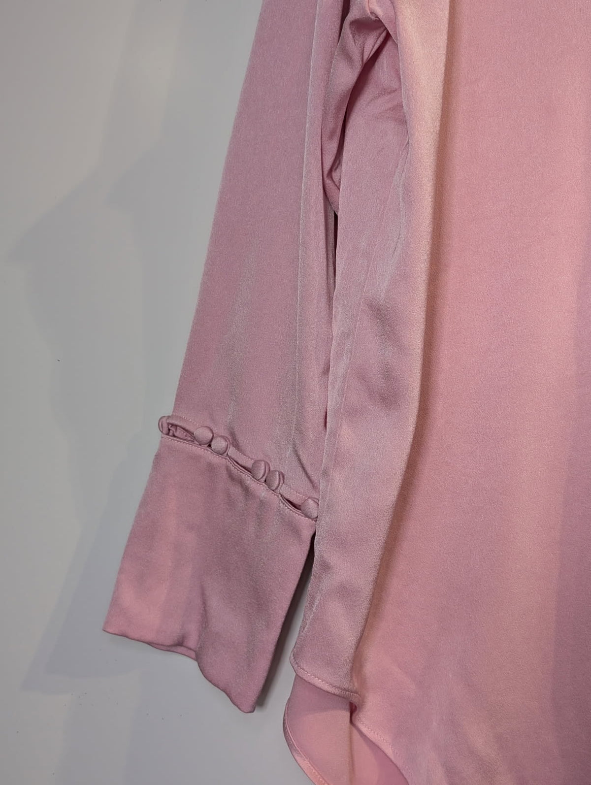 Aje Satin Button-Down Shirt Pink Size 6 - Image 5