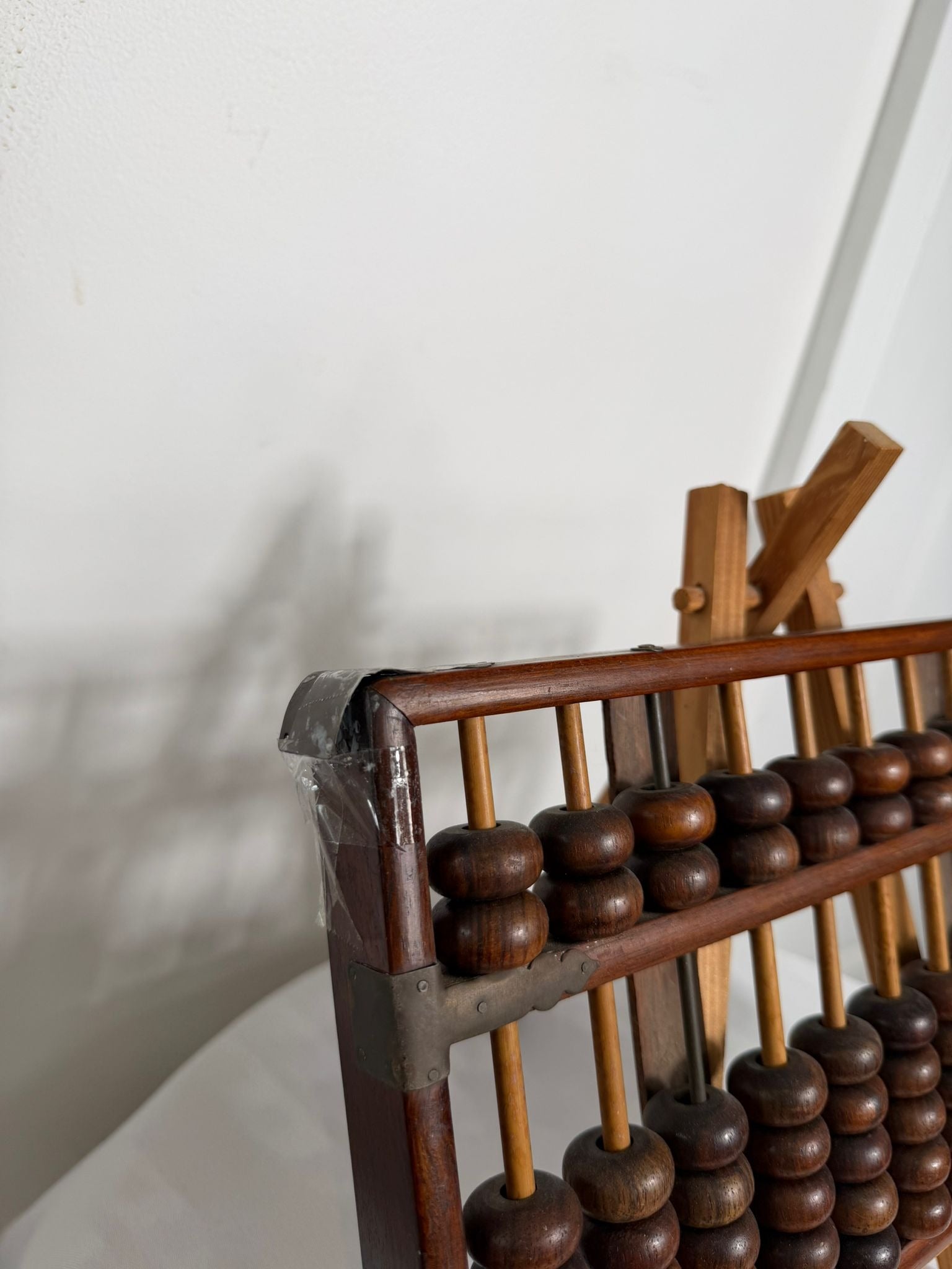 Vintage Wooden Abacus Counting Frame Calculator - Image 5