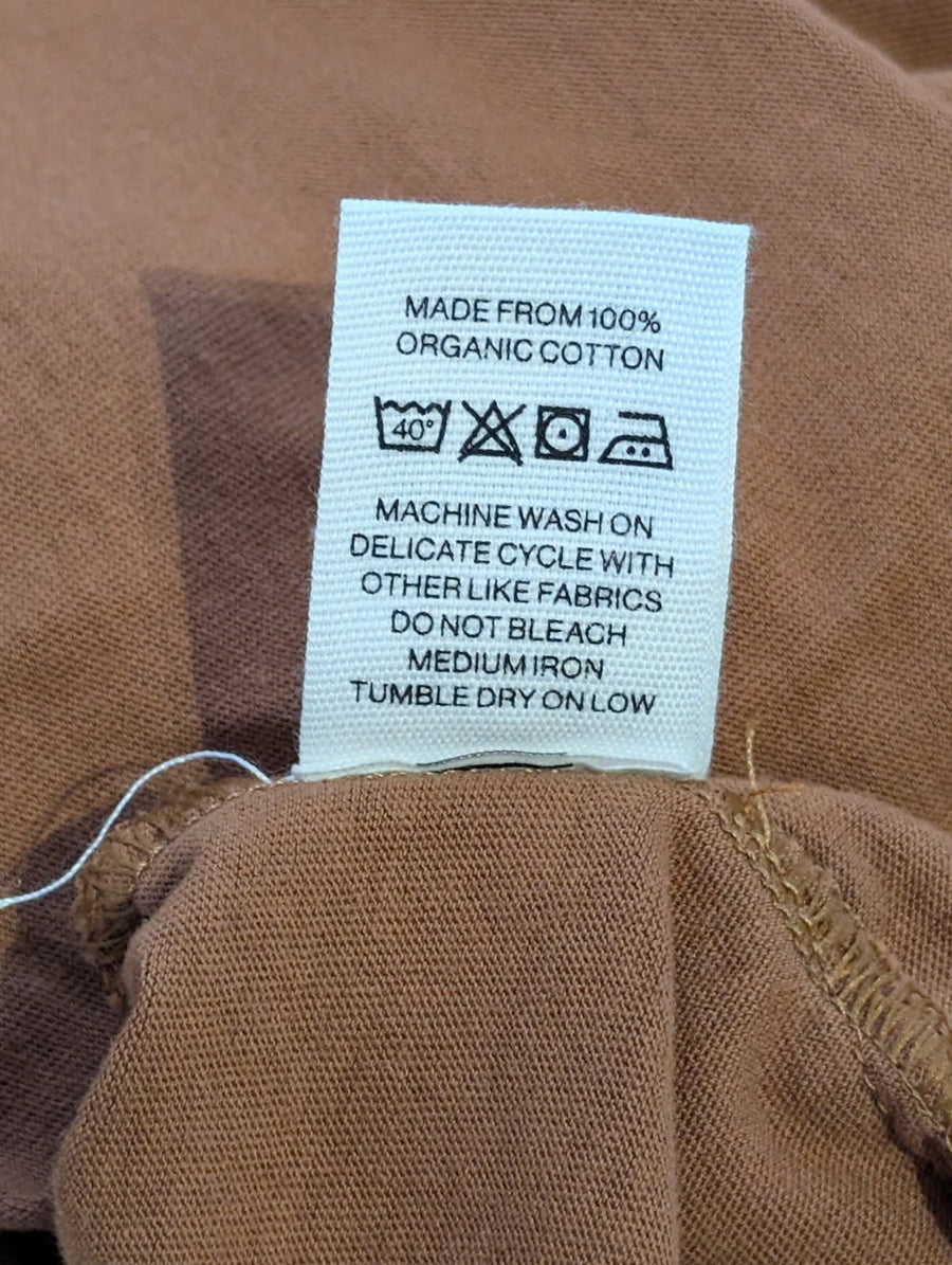 Baserange Omo Long Sleeve Tee - Organic Cotton Brown Size XS - Image 8
