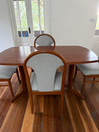 Parker Mid-Century Modern Teak Dining Table And 4 Chairs - Image 5