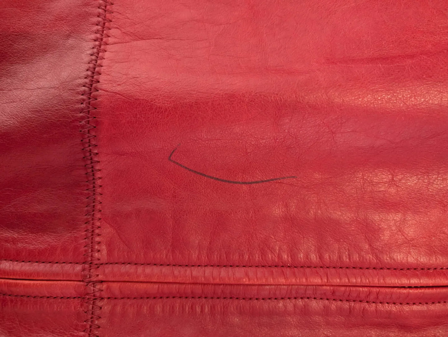 Oroton Red Leather and Knit Jacket - Image 3
