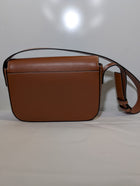 Oroton Leather Shoulder Bag Tan Gold Hardware - Image 4