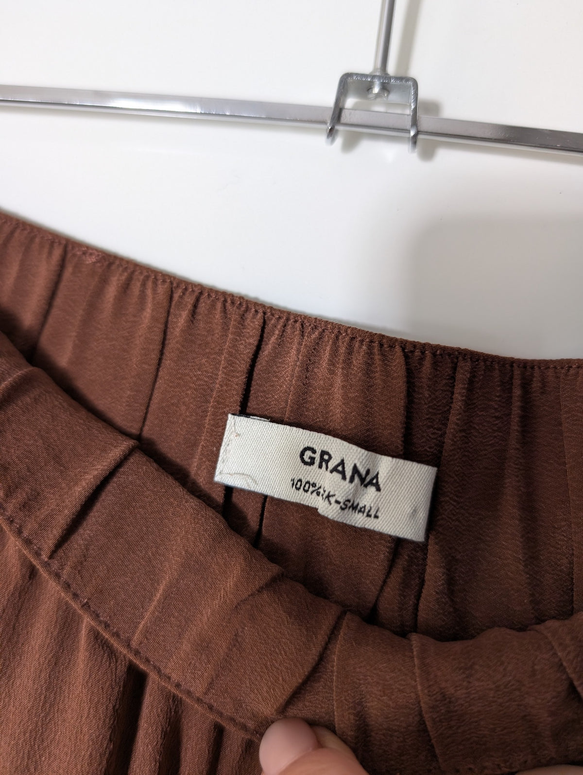 GRANA Silk Racerback Camisole and Shorts Set Brown Size M/S - Image 5