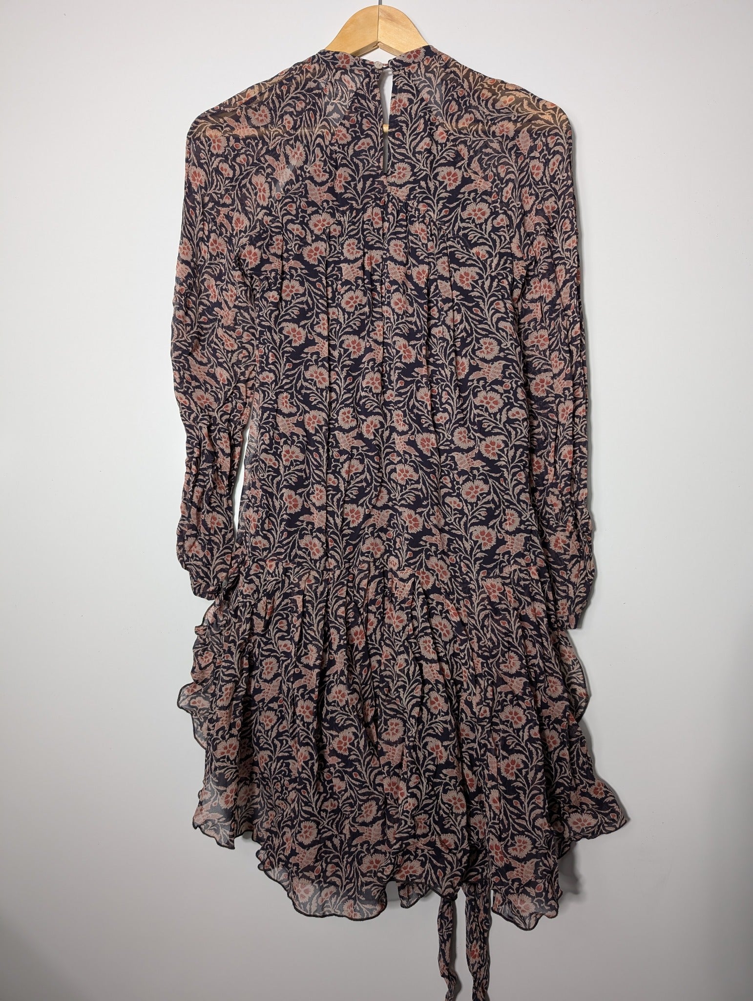 Isabel Marant Etoile Silk Maxi Dress Floral Smocked Bodice Size 36 - Image 1