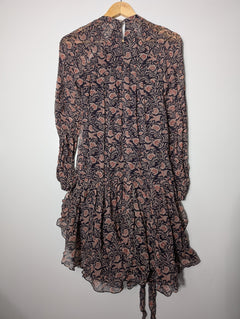 Isabel Marant Etoile Silk Maxi Dress Floral Smocked Bodice Size 36 - Image 1