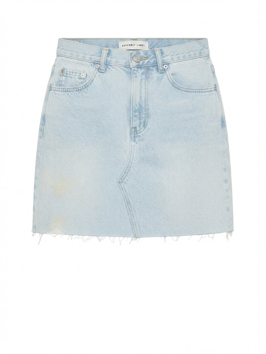 Assembly Label Denim Mini Skirt Light Wash - Image 1
