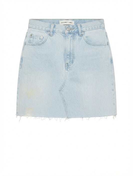 Assembly Label Denim Mini Skirt Light Wash - Image 1