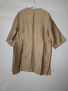 MAGGIE T Open Front Textured Jacket Beige Size 14 - Image 5