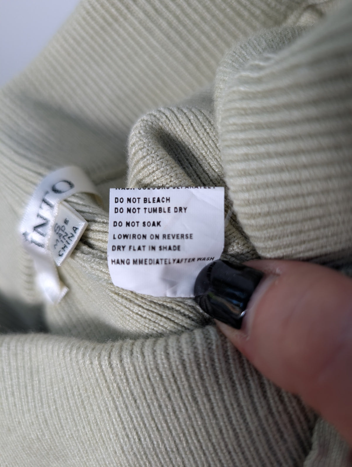 INTO Ribbed Knit Wide Leg Lounge Pants Beige Size S - Image 7
