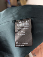 GOELIA Satin Blazer - Sophisticated Dark Green Tailored Jacket - Image 8